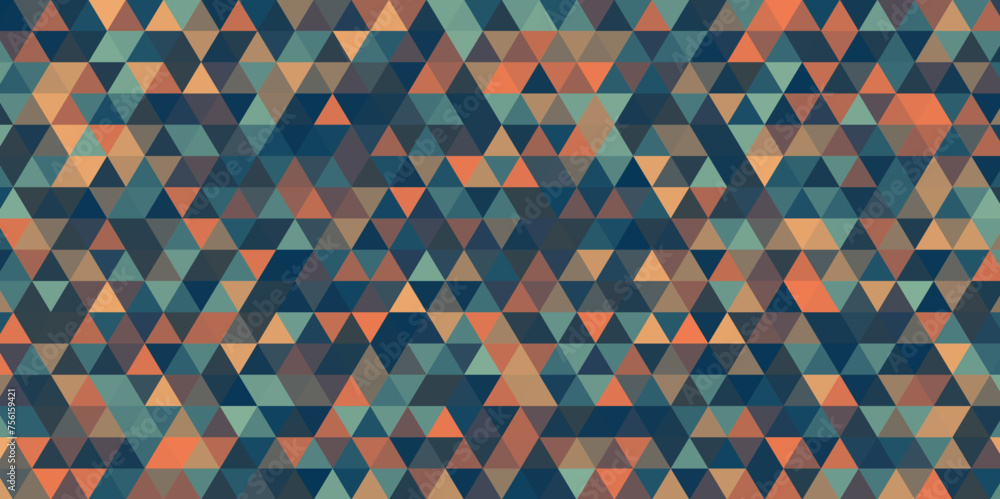 Abstract retro pattern of geometric shapes. Geometric hipster triangular background, vector