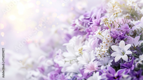 Delicate Purple and White Floral Bouquet © TY