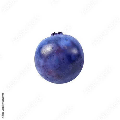 Fresh blueberry isolated on transparent background