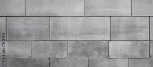 A closeup photo of a rectangular grey brick wall showcasing composite material, tints and shades, symmetry, and pattern. It is a monochrome photography emphasizing monochrome building material