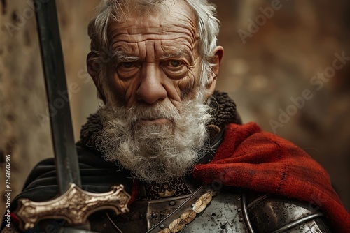 Senior Old Man Warrior Medieval At War