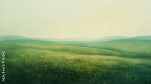 草原の深緑とライトイエローのグラデーション背景 © asamiile