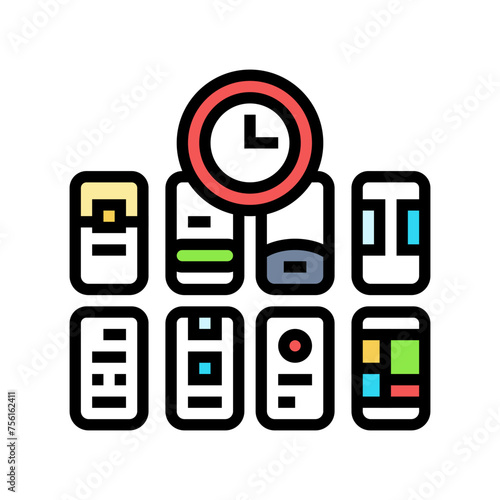 crazy 8s ux ui design color icon vector. crazy 8s ux ui design sign. isolated symbol illustration