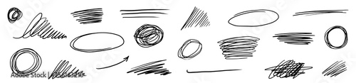 Scratch pen line scribble pencil vector. Scratch texture, pen line sketch mark, brush stroke. Hand drawn doodle grunge graffiti texture marker stroke. Pencil scrawl effect. Vector illustration