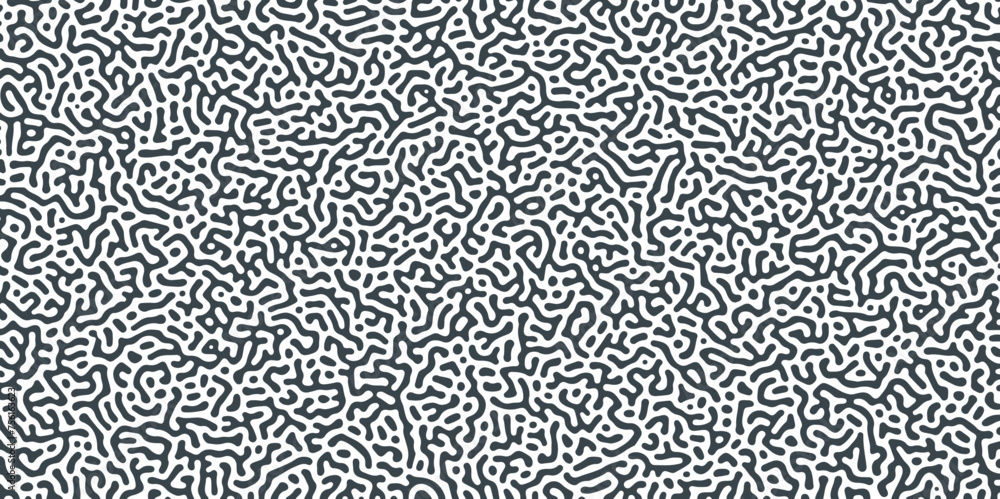 Seamless turing pattern. Natural organic pattern design in black and white colours