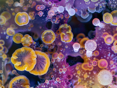 Wallpaper Mural Microscopic fungi vivid details and textures Torontodigital.ca