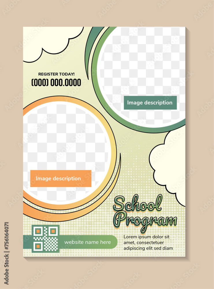 school program Sessions, Course Flyer Template, Online Class laflet ...