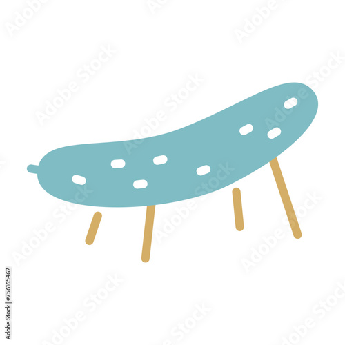 精霊馬のキュウリベクターアイコン