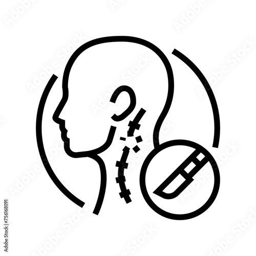lymph node dissection surgery line icon vector. lymph node dissection surgery sign. isolated contour symbol black illustration