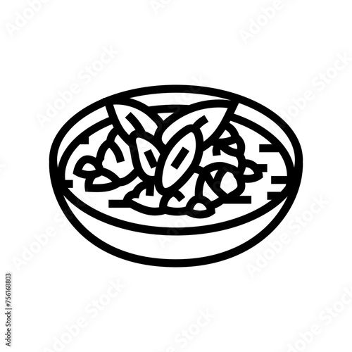 green curry thai cuisine line icon vector. green curry thai cuisine sign. isolated contour symbol black illustration