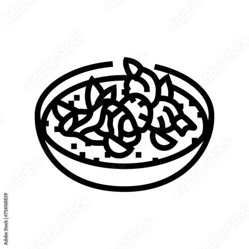 tom yum soup thai cuisine line icon vector. tom yum soup thai cuisine sign. isolated contour symbol black illustration