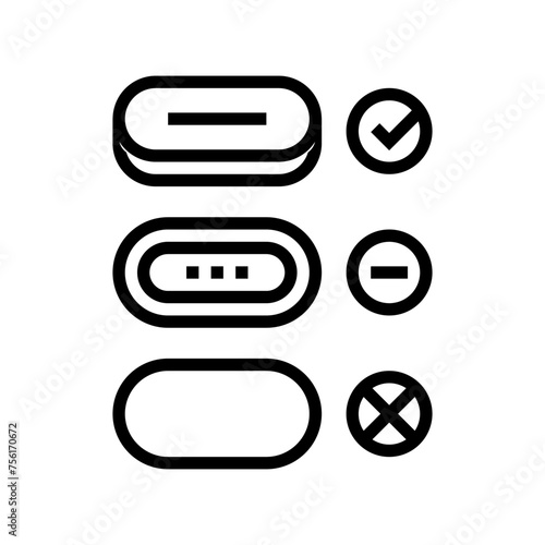 affordance ux ui design line icon vector. affordance ux ui design sign. isolated contour symbol black illustration photo