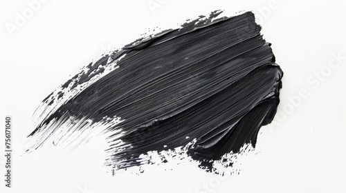 Black paint brush stroke stain color texture swatch background