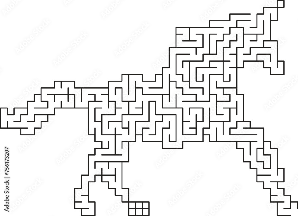 Obraz premium Unicorn Maze Puzzle 