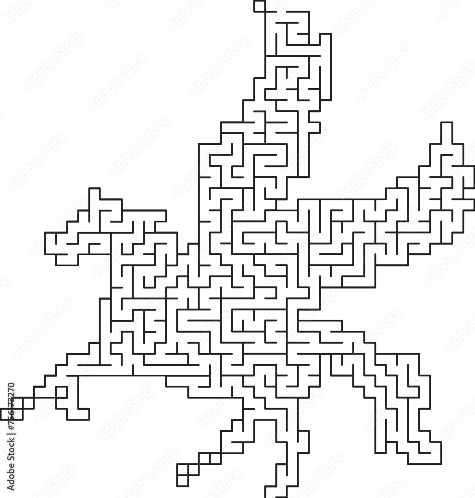 Obraz premium Unicorn Maze Puzzle 