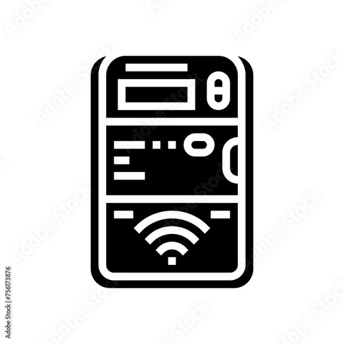 smart metering energy policy glyph icon vector. smart metering energy policy sign. isolated symbol illustration