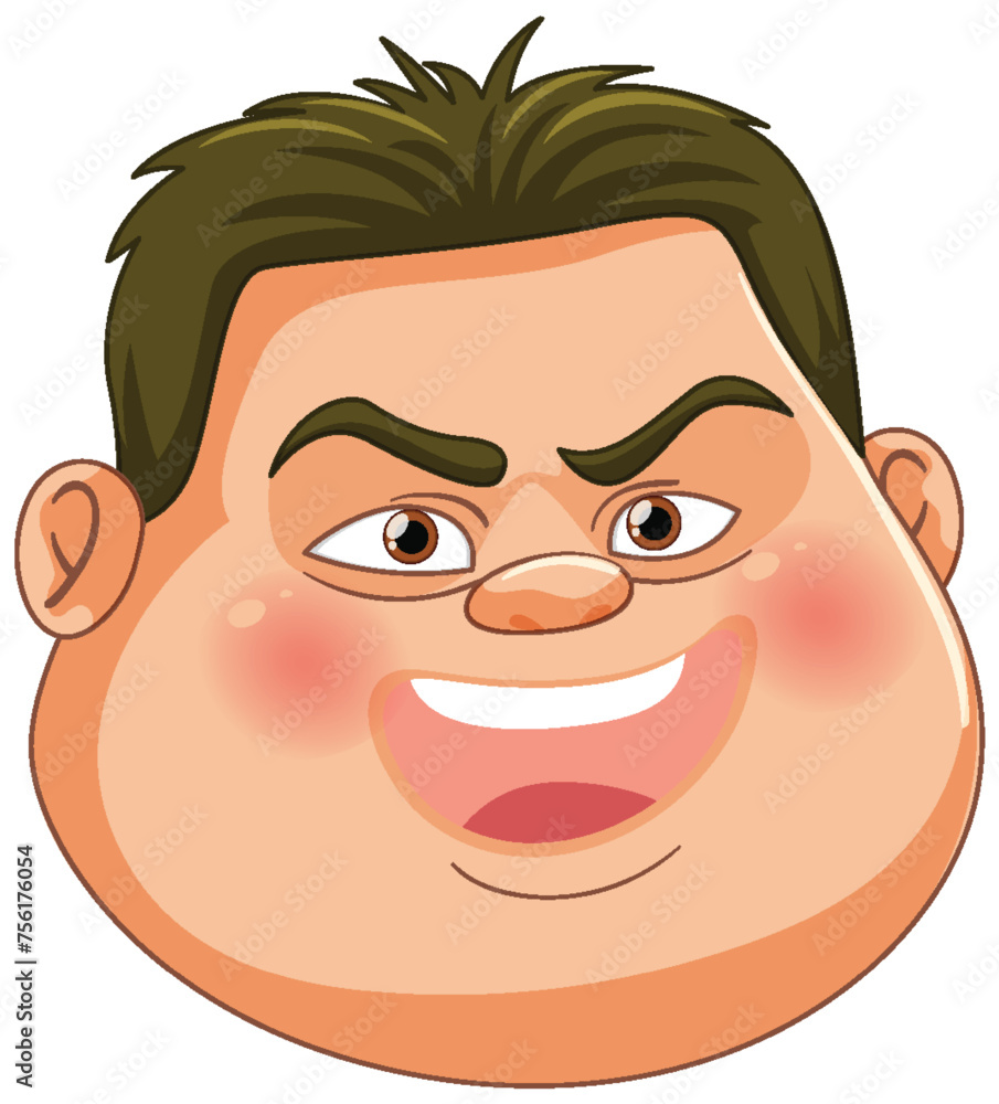 Vector illustration of a happy, smiling cartoon man Vector illustration of a happy, smiling cartoon man