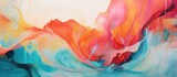 Colorful Abstract Acrylic Painting for Textile and Interior Design