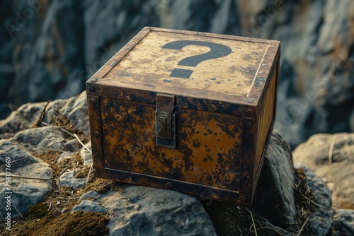 A question mark enclosed in a box, inviting curiosity and contemplation, Ai Generated.