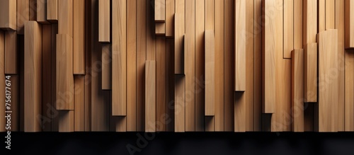 Wooden slats made from oak and ash  polished and coated. Design feature for a book cover on social networks.