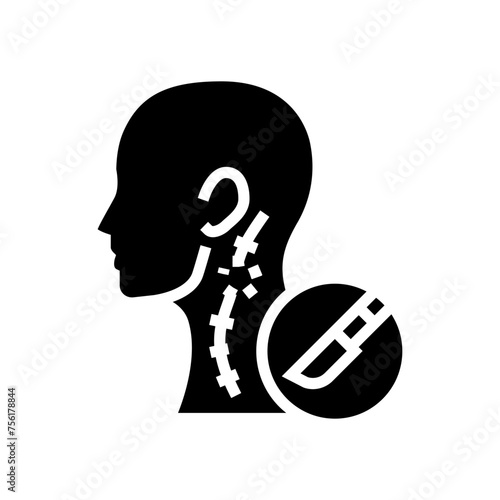lymph node dissection surgery glyph icon vector. lymph node dissection surgery sign. isolated symbol illustration