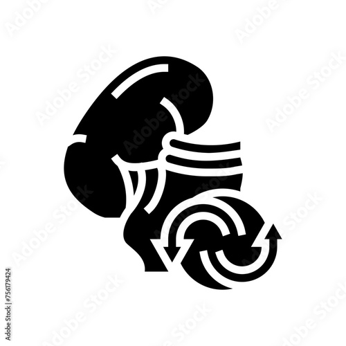 kidney transplant surgery glyph icon vector. kidney transplant surgery sign. isolated symbol illustration