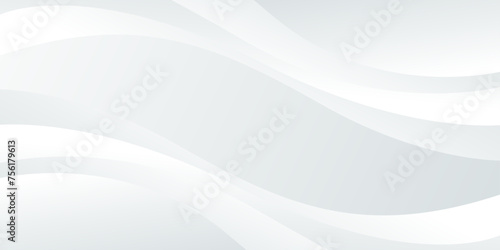 Abstract white and gray curve background, white modern wallpaper with wave shapes. Suitable for web design, pages, templates, banners, and others