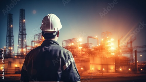Image of an electrical engineer standing at a power station to see the planning of electricity production. © ORG