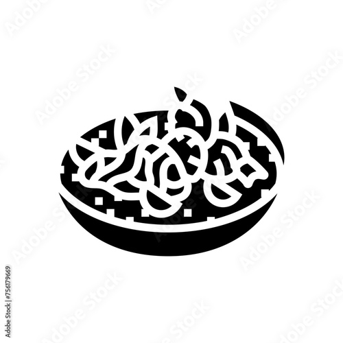 tom yum soup thai cuisine glyph icon vector. tom yum soup thai cuisine sign. isolated symbol illustration