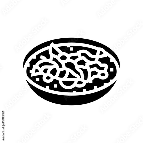 red curry thai cuisine glyph icon vector. red curry thai cuisine sign. isolated symbol illustration