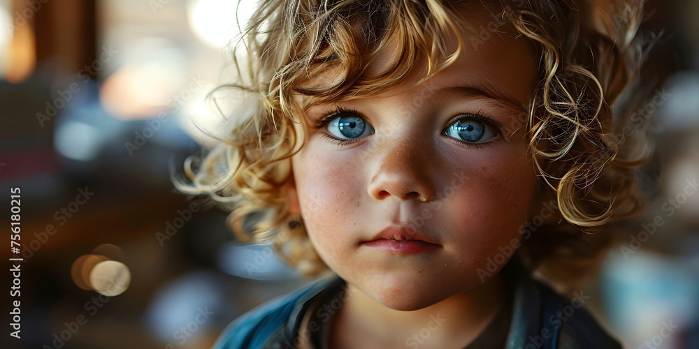 Close up Portrait of a Cute Little Boy with Blue Eyes and Freckles on Face Close up Portrait of a Cute Little Boy with Blue Eyes and Freckles on Face