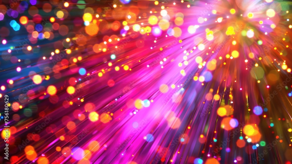 Dynamic abstract texture background with neon fiber optic lines. Ai Generated Dynamic abstract texture background with neon fiber optic lines. Ai Generated