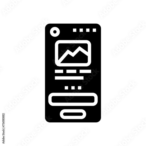 mockup ux ui design glyph icon vector. mockup ux ui design sign. isolated symbol illustration