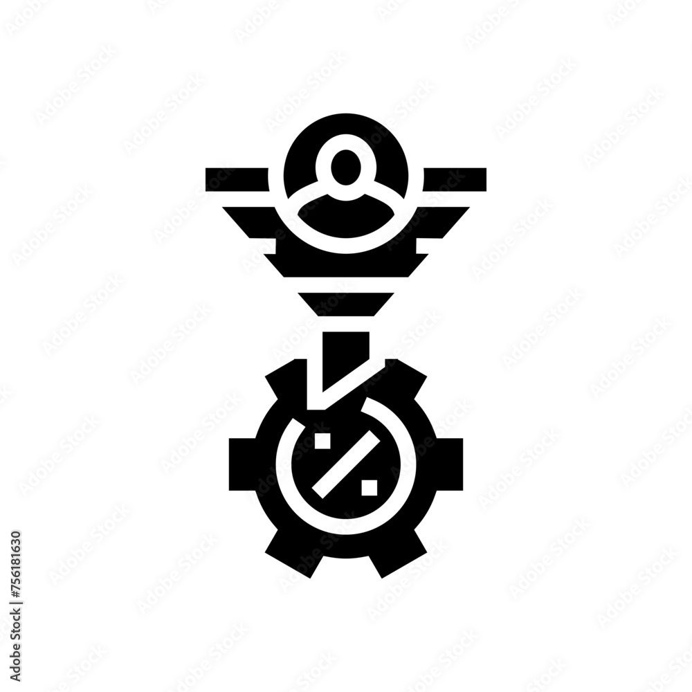 Obraz premium conversion rate optimization cro glyph icon vector. conversion rate optimization cro sign. isolated symbol illustration