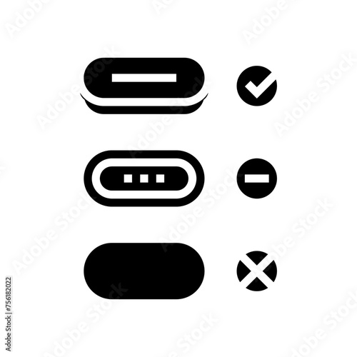 affordance ux ui design glyph icon vector. affordance ux ui design sign. isolated symbol illustration