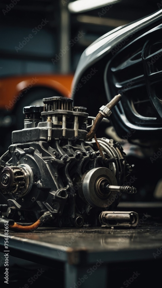 Fototapeta premium car engine parts