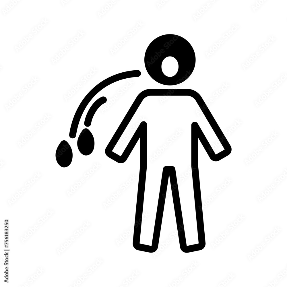 Vector solid black icon for Spitting Vector solid black icon for Spitting