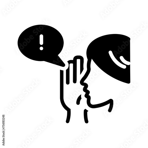 Vector solid black icon for Rumor