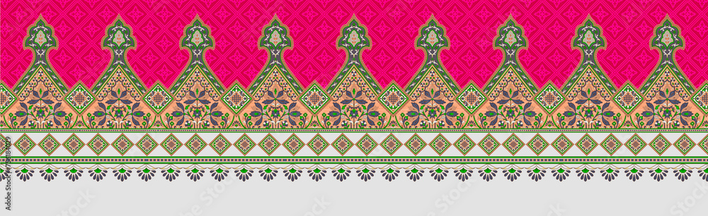 beautiful seamless geometric textile design abstract