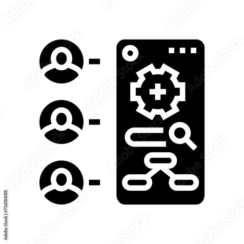 contextual inquiry ux ui design glyph icon vector. contextual inquiry ux ui design sign. isolated symbol illustration