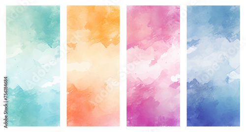 soft watercolor banner, templet background set. © Towhidul