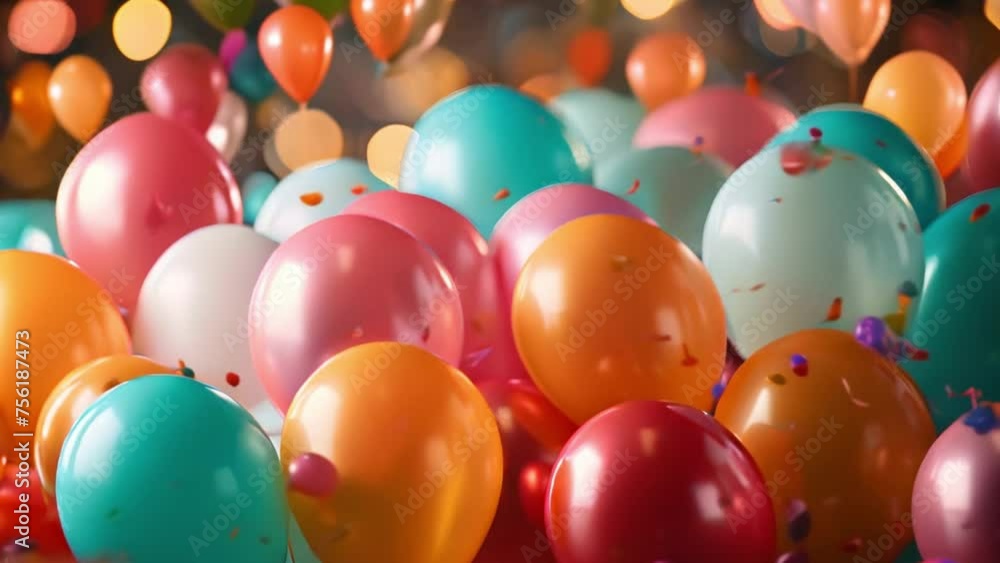 birthday balloons Video 4K birthday balloons Video 4K