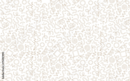 Seamless pattern. Vector abstract background. Stylish doodle texture