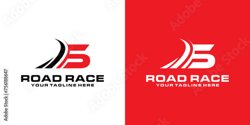 letter S and road racing logo designs, racing logos, asphalt, asphalt roads, automotive and workshops