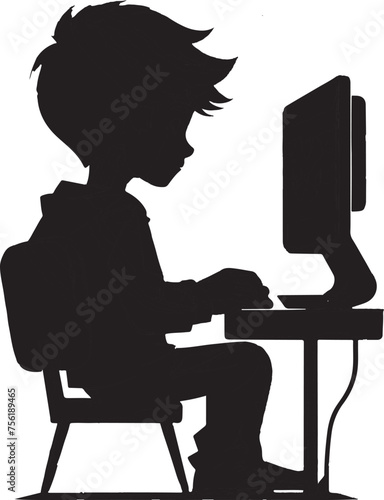 Adobe Illustrator Artwork of a boy playing video game logo