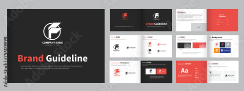 Professional Brand guidelines template and corporate identity template