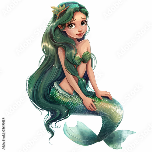 mermaid fairytale character cartoon