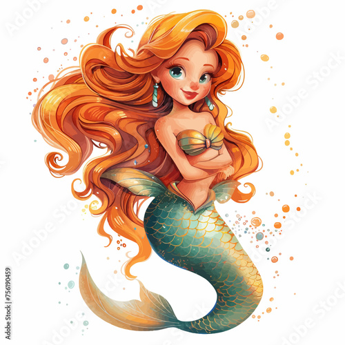 mermaid fairytale character cartoon