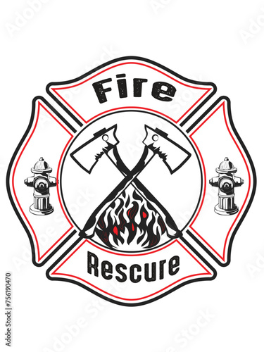 Fire fighter t shirt design.
