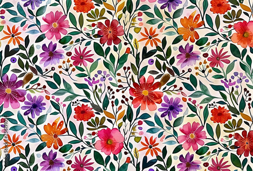 seamless pattern with flowers